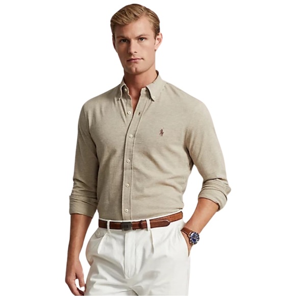 Polo Ralph Lauren Featherweight Mesh Shirt Teal Ocean Aqua Blue - Picture 8 of 16